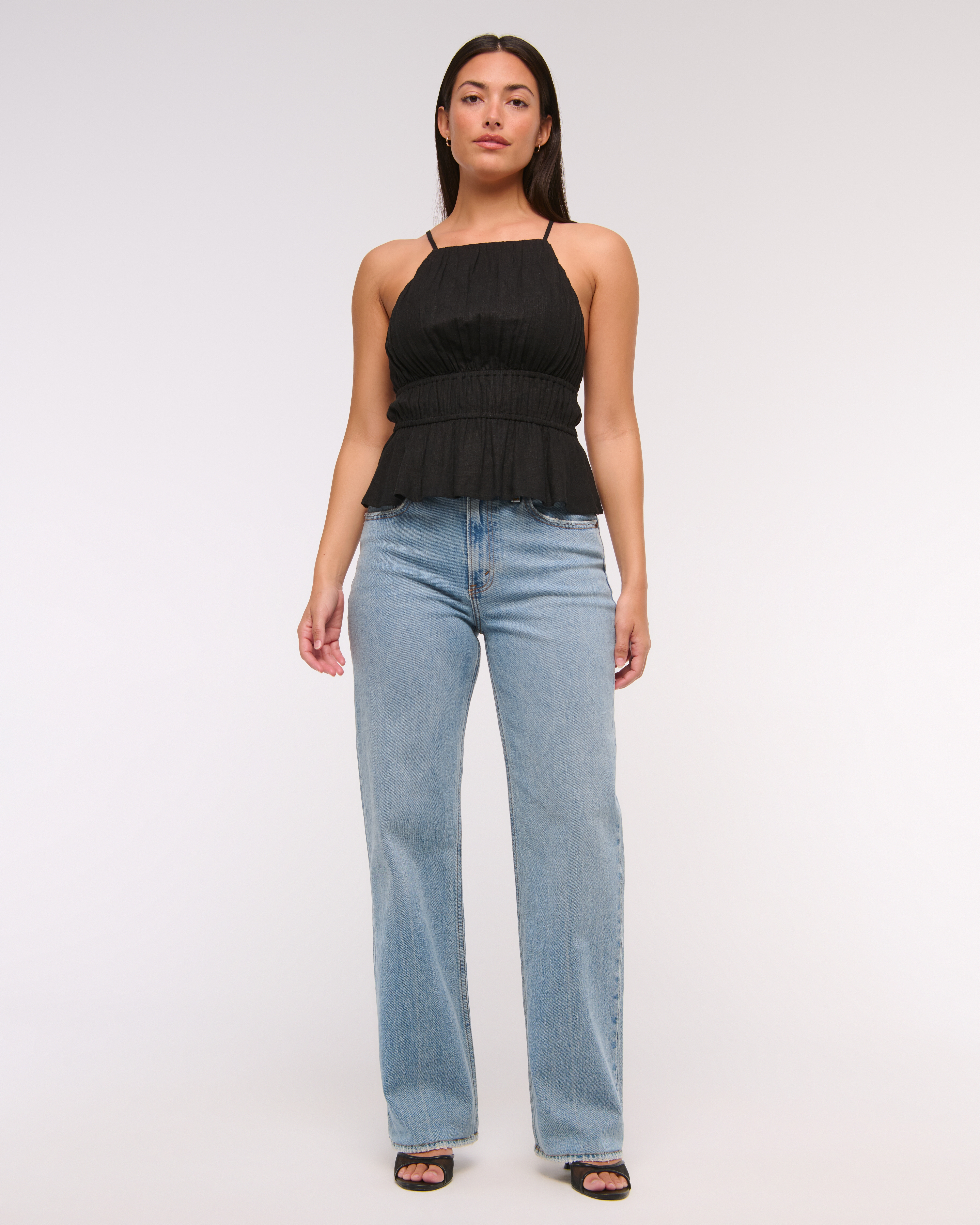 【oan】Refre Curve Wide Denim Women's Curve Love High Rise 90s Relaxed Jean | Women's