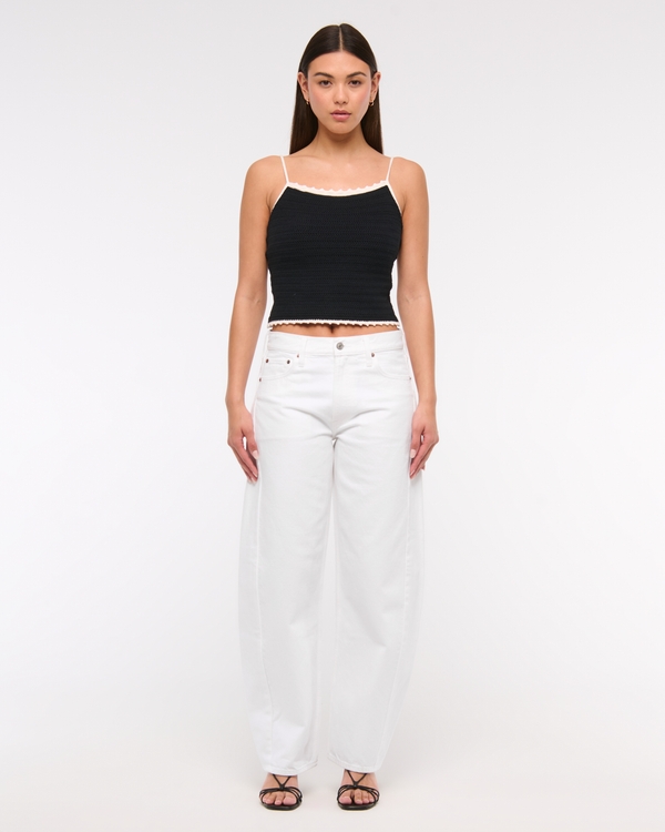 Abercrombie & Fitch, Mid Rise Barrel Jean