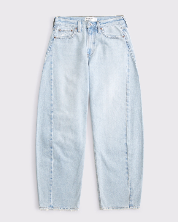 Abercrombie & Fitch, Curve Love Mid Rise Barrel Jean