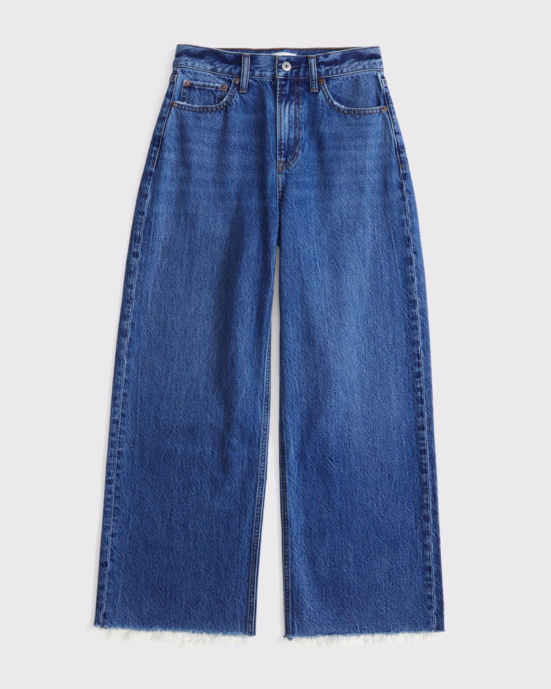 Women's High Rise Cropped Wide Leg Jean Women's Clearance