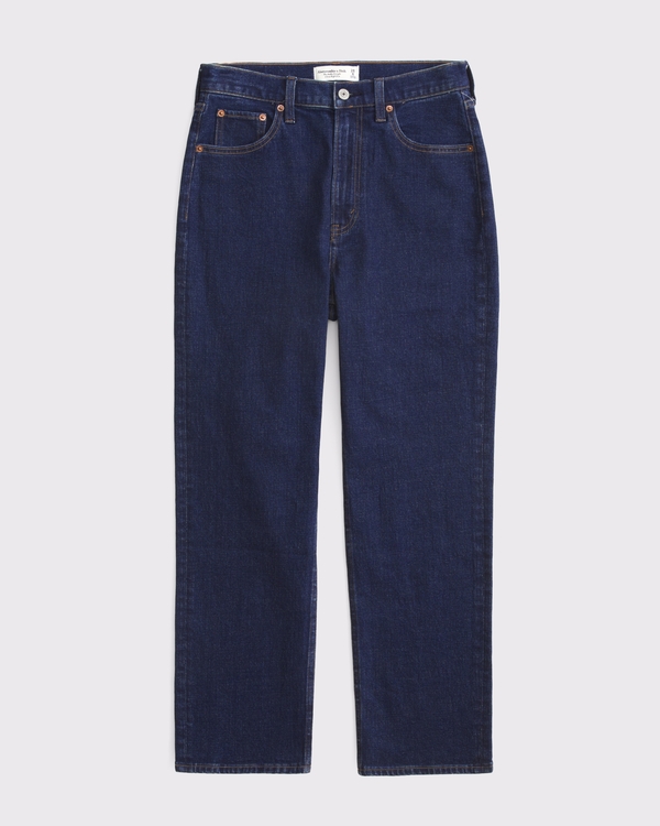 Ultra High Rise Ankle Straight Jean, Dark Rinse view 1