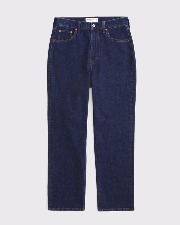 Curve Love Ultra High Rise Ankle Straight Jean, Dark Rinse view 1