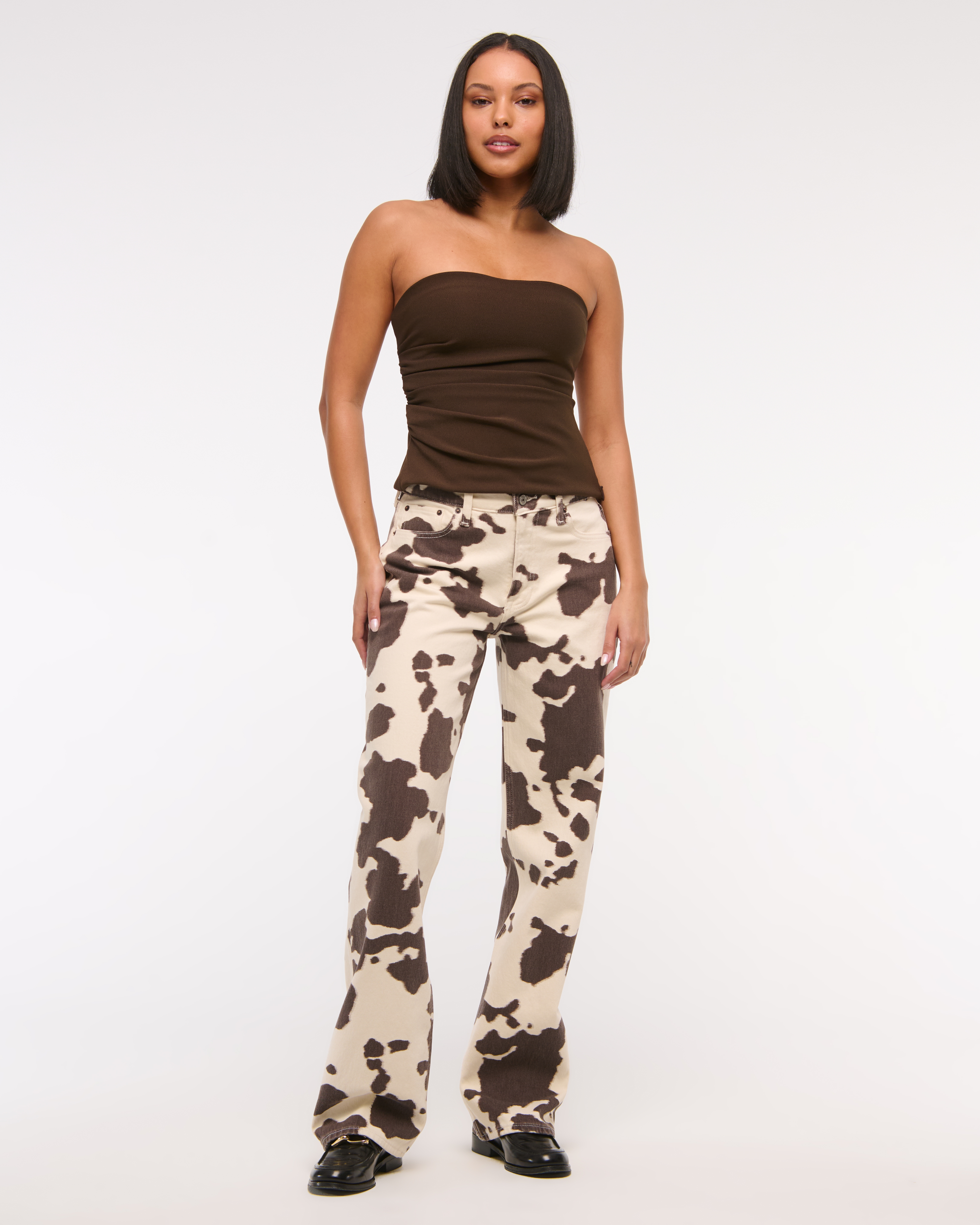 Abercrombie & Fitch Low Rise Baggy Jean In Multi