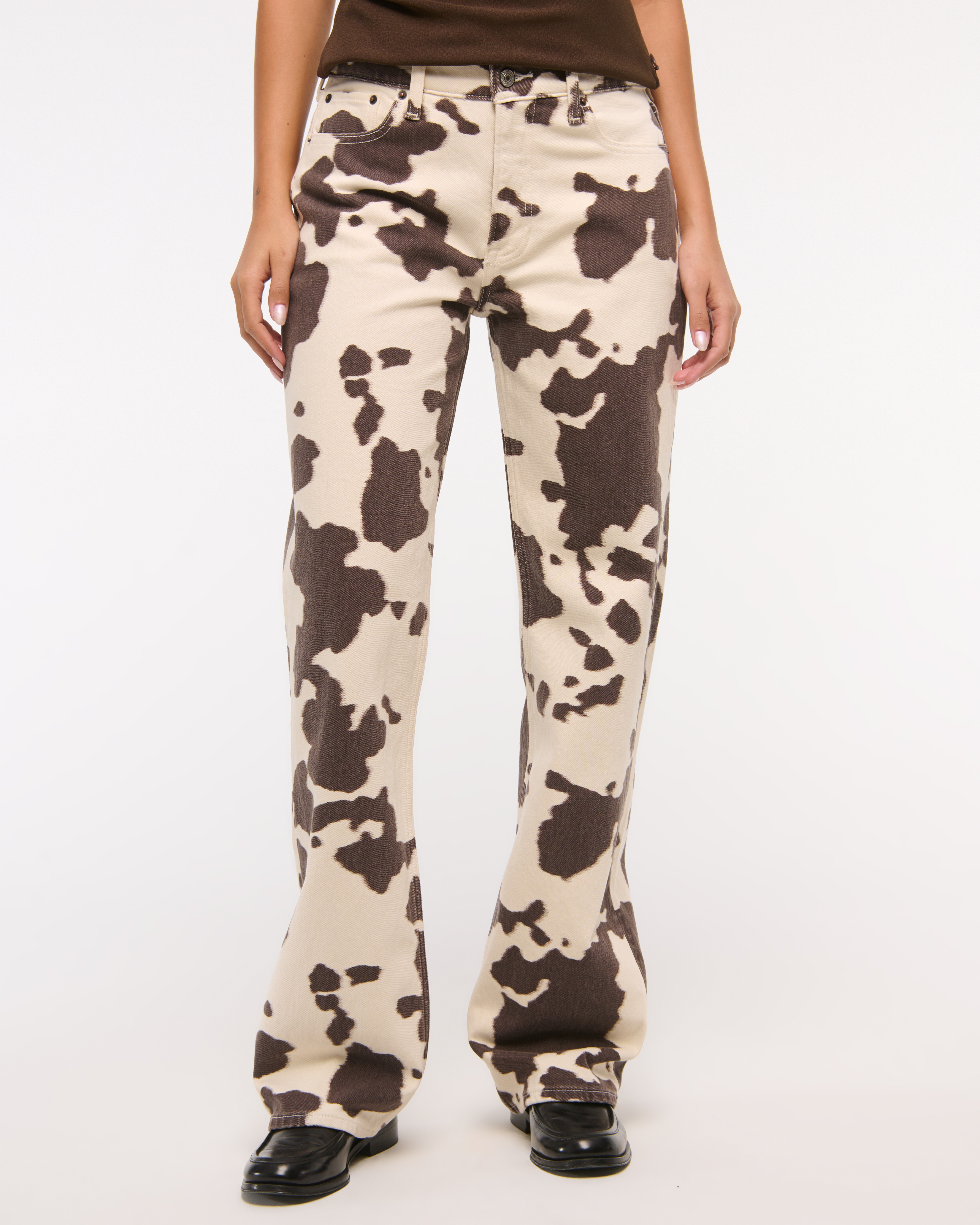 Abercrombie & Fitch Low Rise Baggy Jean In Multi