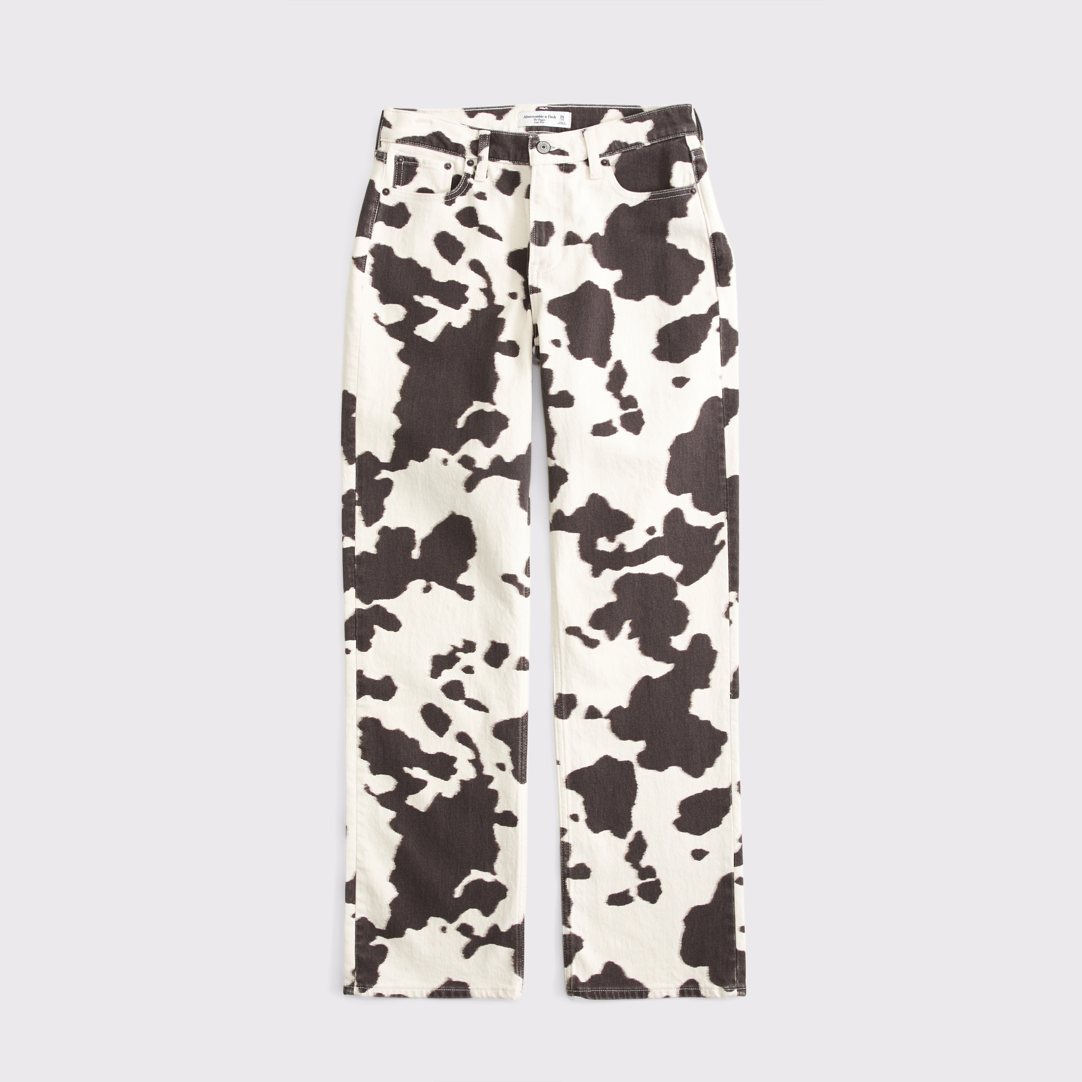 Abercrombie & Fitch Curve Love Low Rise Baggy Jean In Multi