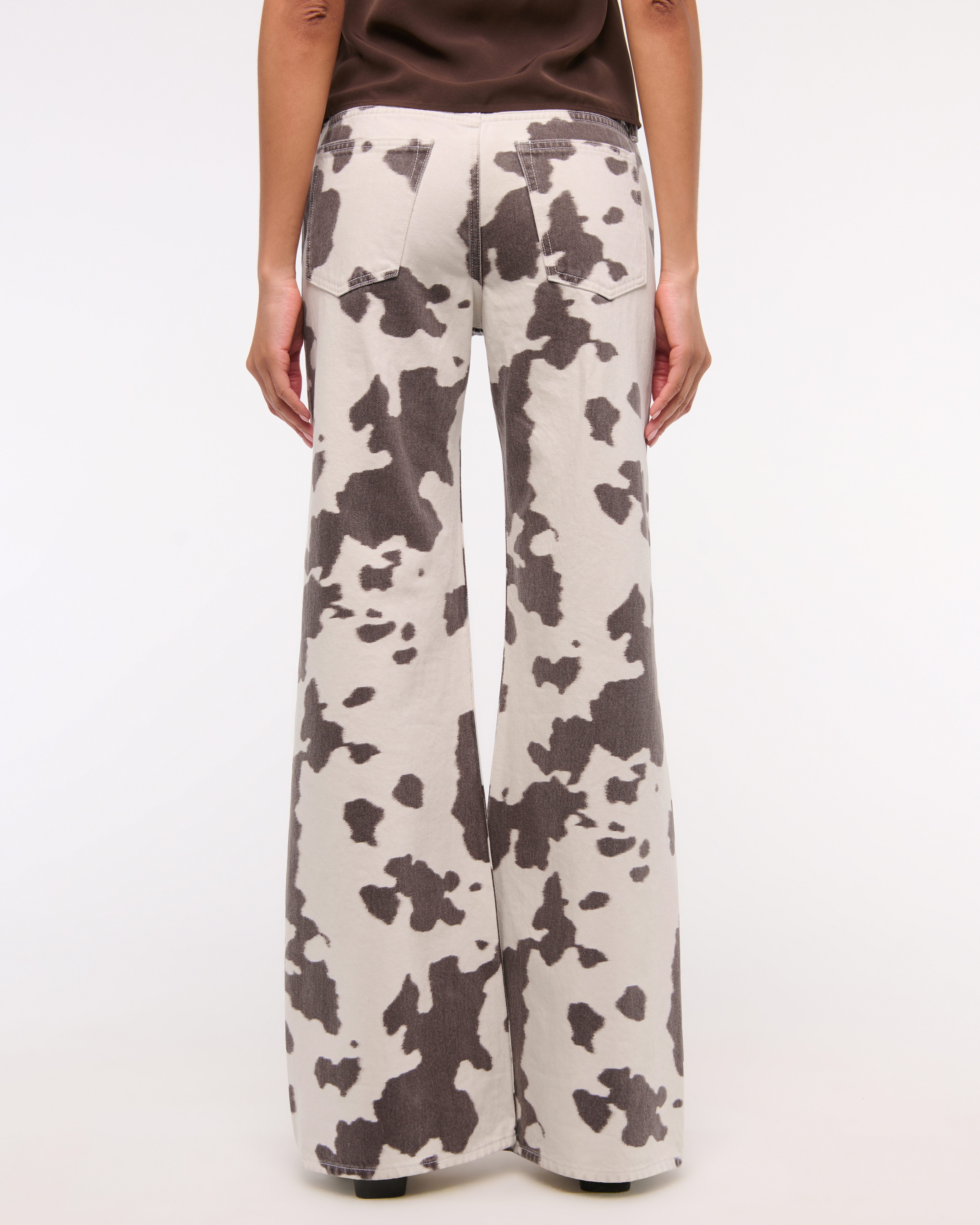 Abercrombie & Fitch Mid Rise Baggy Bootcut Jean In Multi