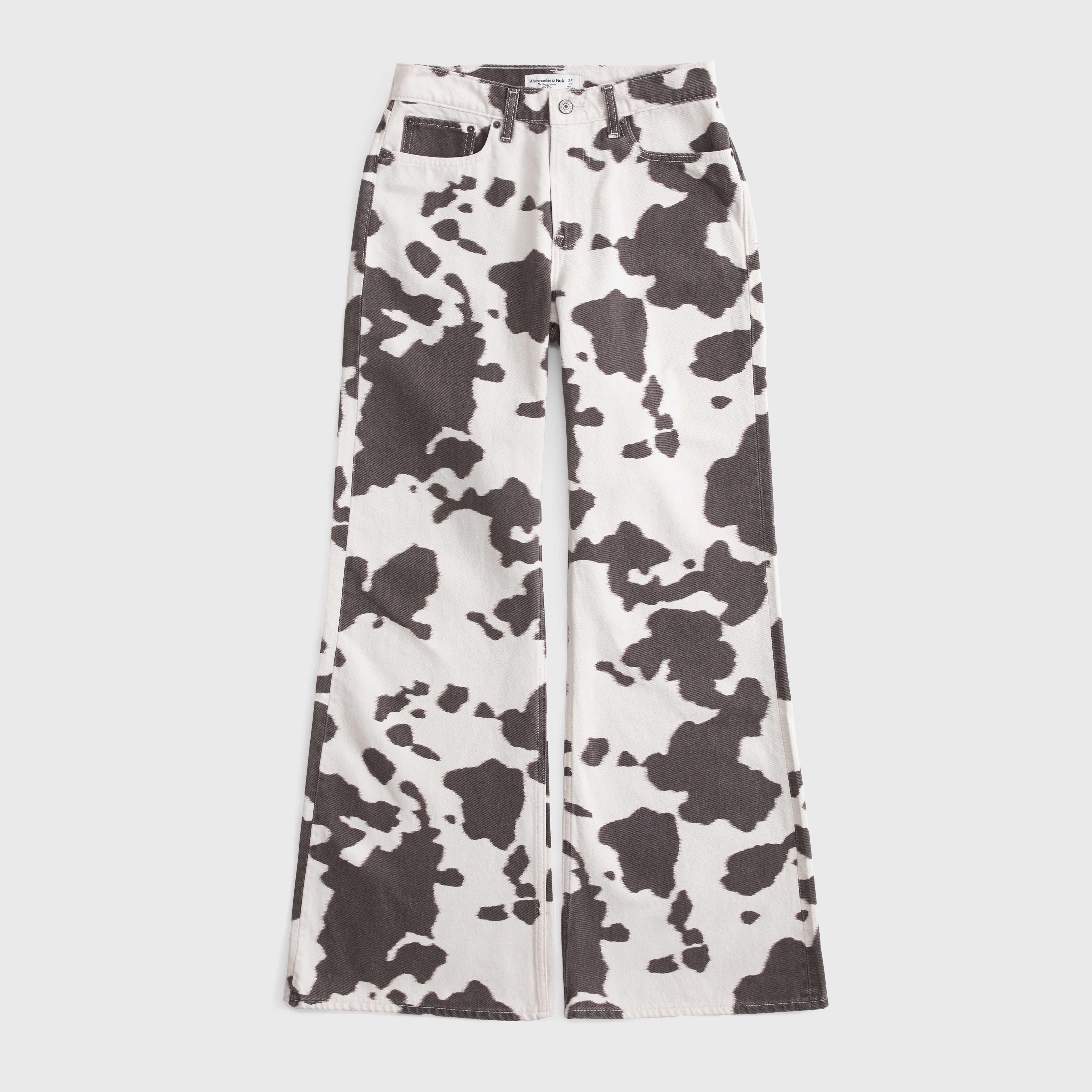 Abercrombie & Fitch Mid Rise Baggy Bootcut Jean In Multi