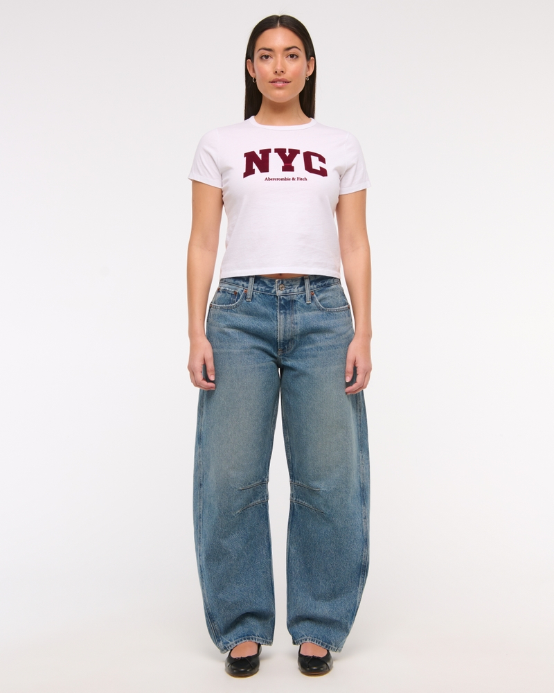 Curve Love Mid Rise Barrel Jean