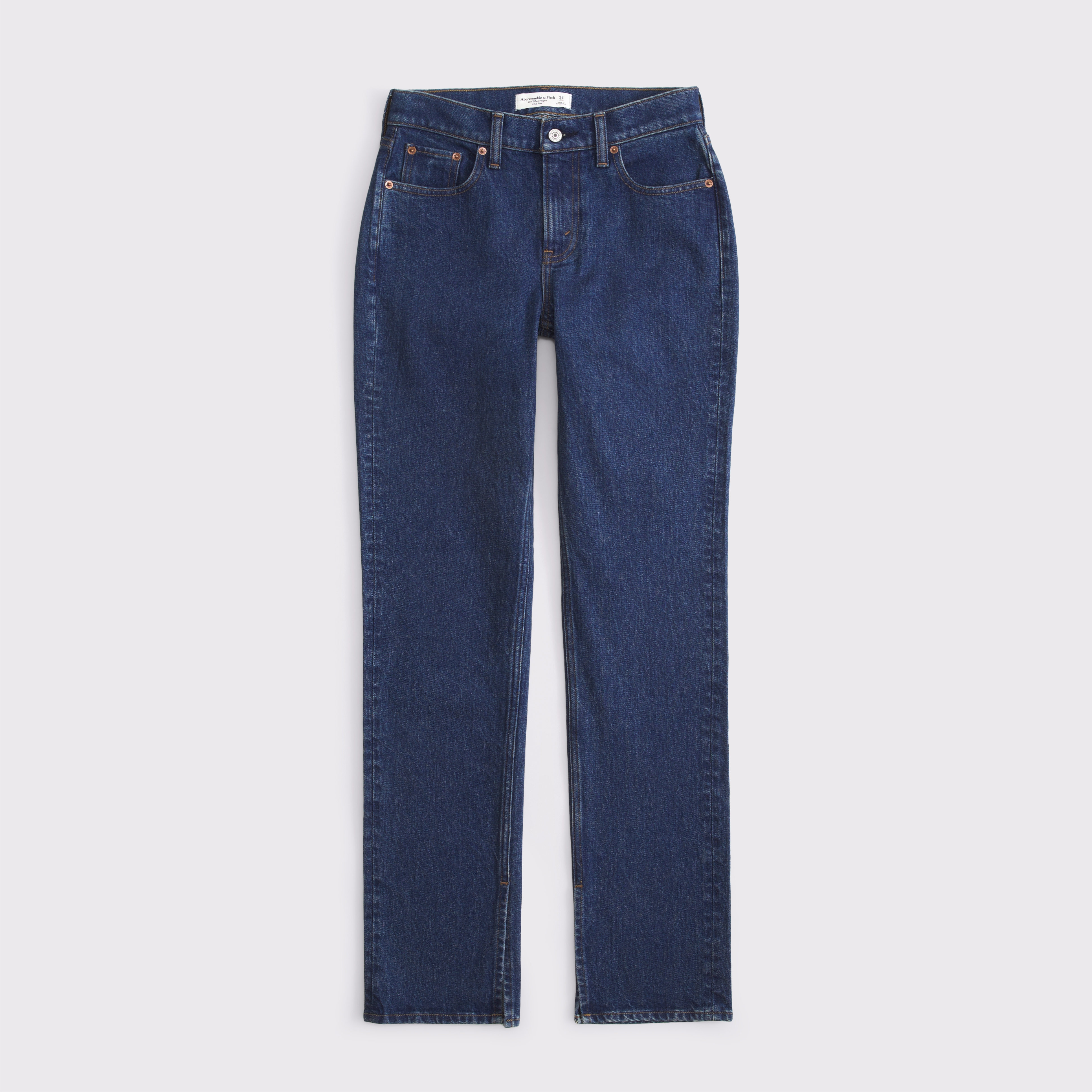 ★ ★ Women's Signature 90s Straight Fit Mid Blue Signature Fit Straight Leg Jean | LaneBryant