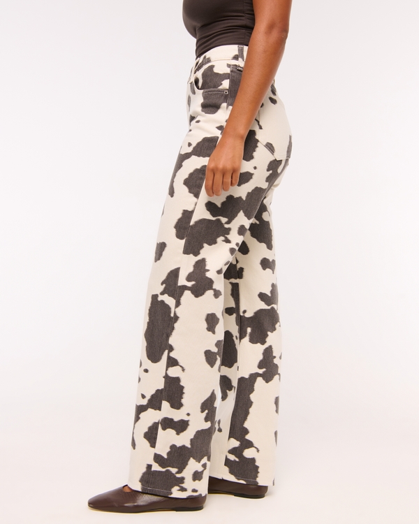 Curve Love  High Rise 90s Relaxed Pony Print Jean
