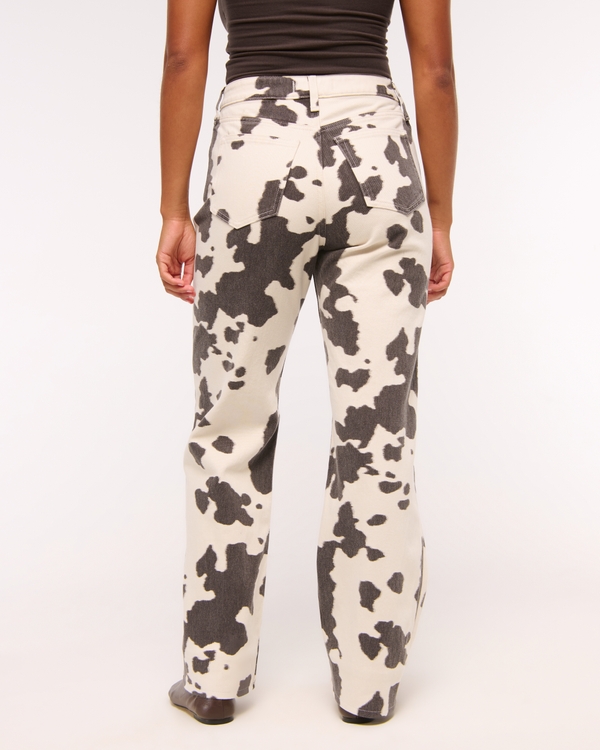 Curve Love  High Rise 90s Relaxed Pony Print Jean