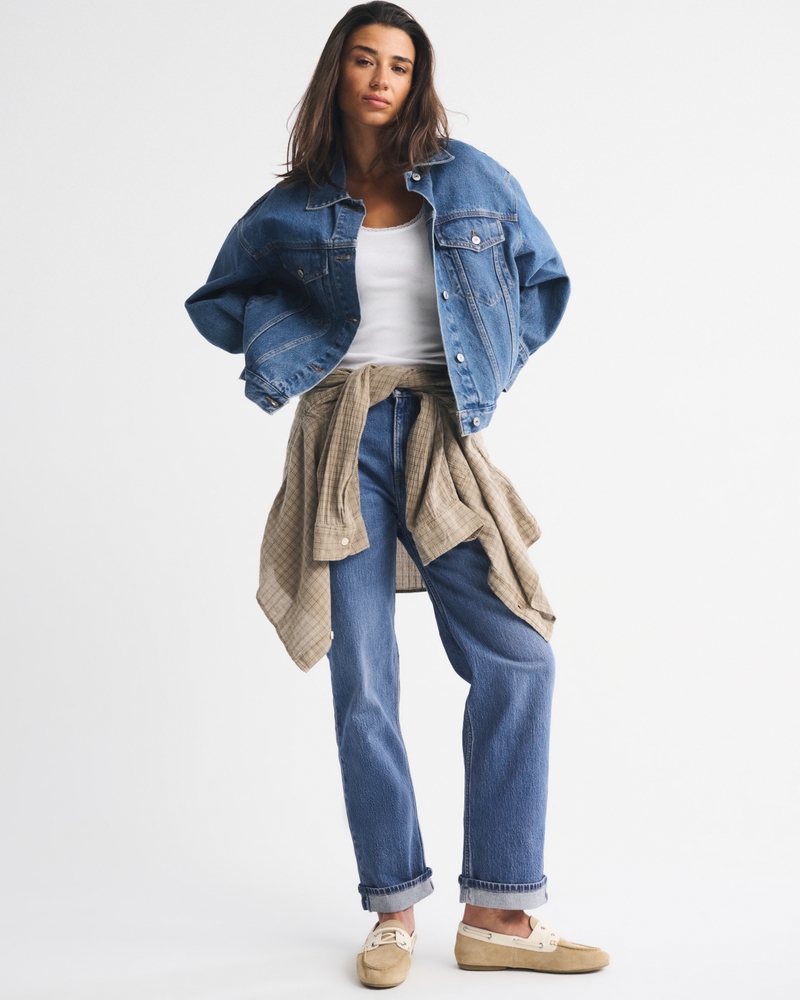 Women's Curve Love High Rise Vintage Straight Jean | Women's | Abercrombie.com