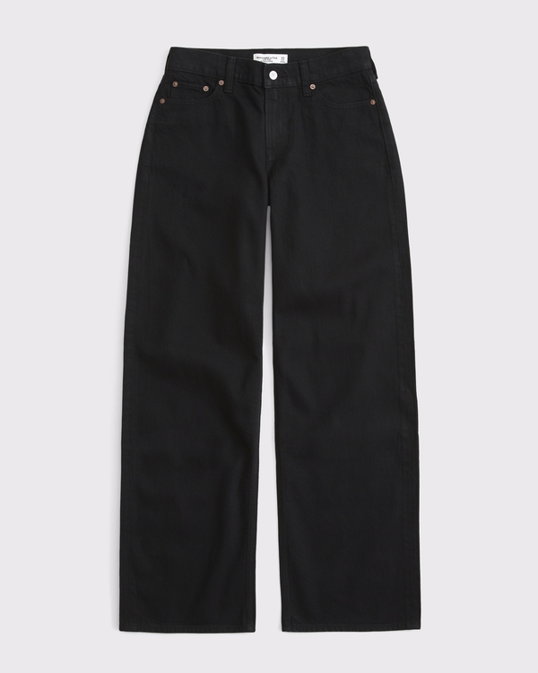 Curve Love Low Rise Ultra Loose Jean, Black view 1