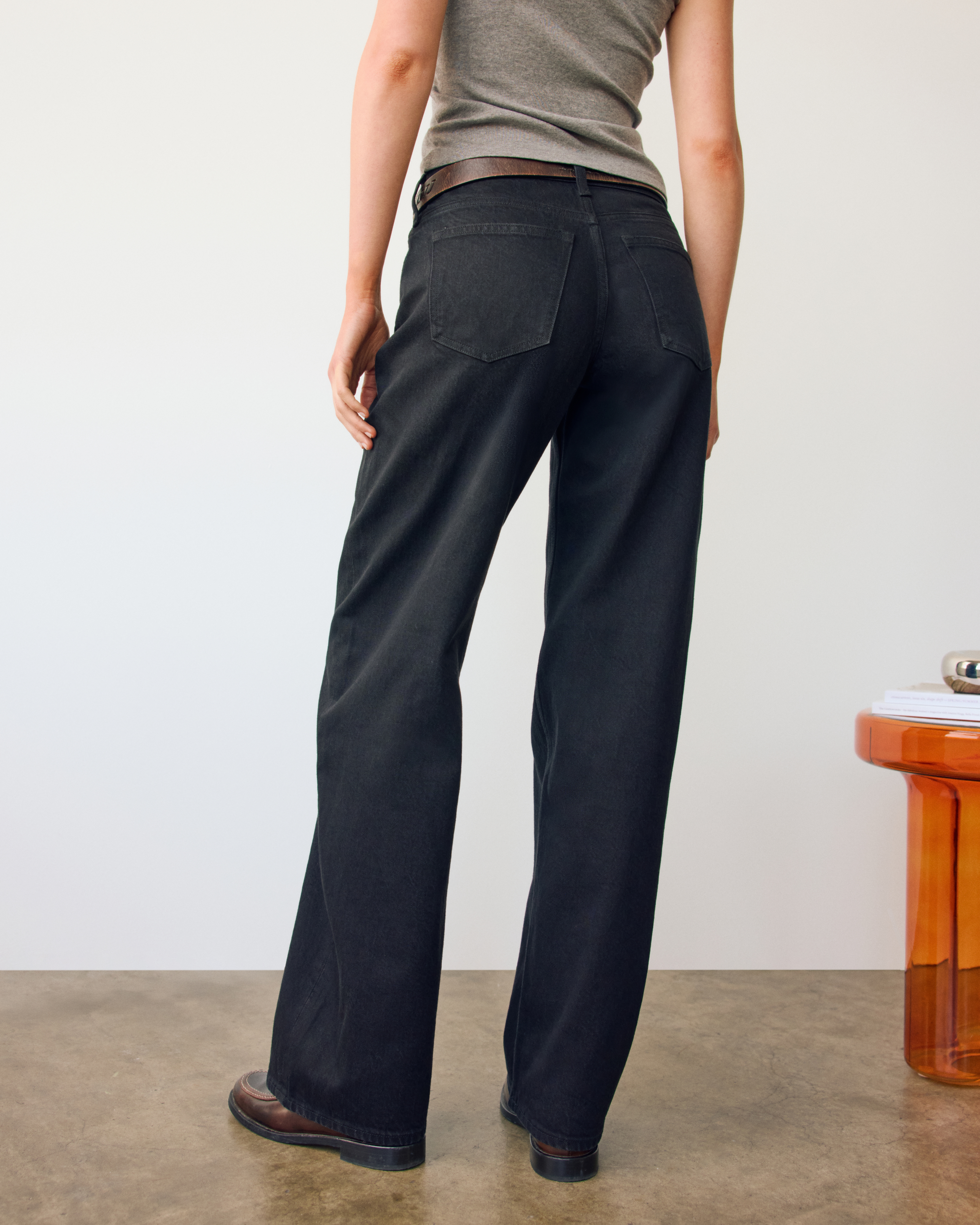 Abercrombie & Fitch Low Rise Ultra Loose Jean In Black