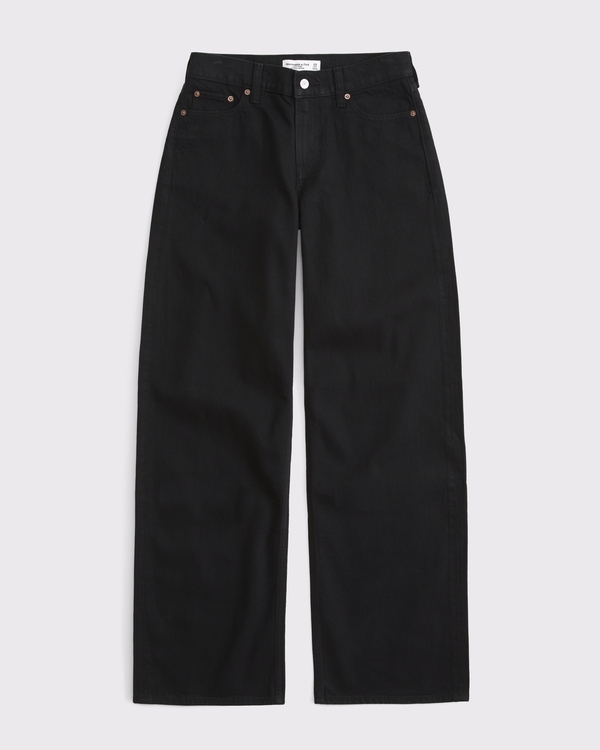 Low Rise Ultra Loose Jean, Black view 1
