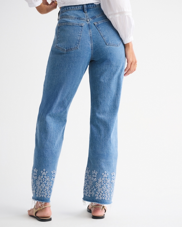 Curve Love High Rise 90s Relaxed Cutwork Embroidered Jean