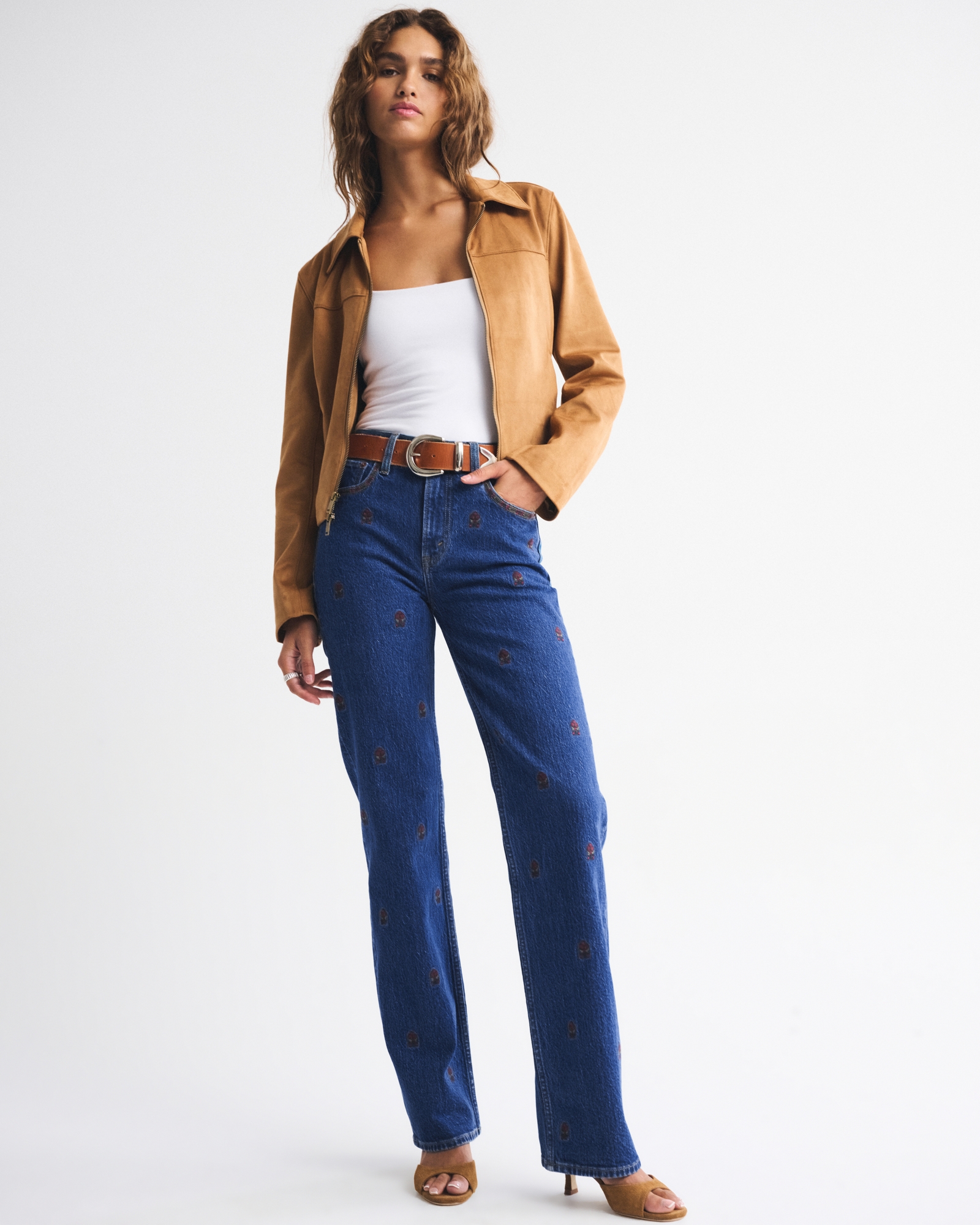 High Rise 90s Relaxed Cutwork Embroidered Jean