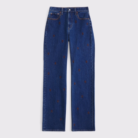 Женские джинсы Abercrombie & Fitch High Rise 90s Relaxed Studded Jean