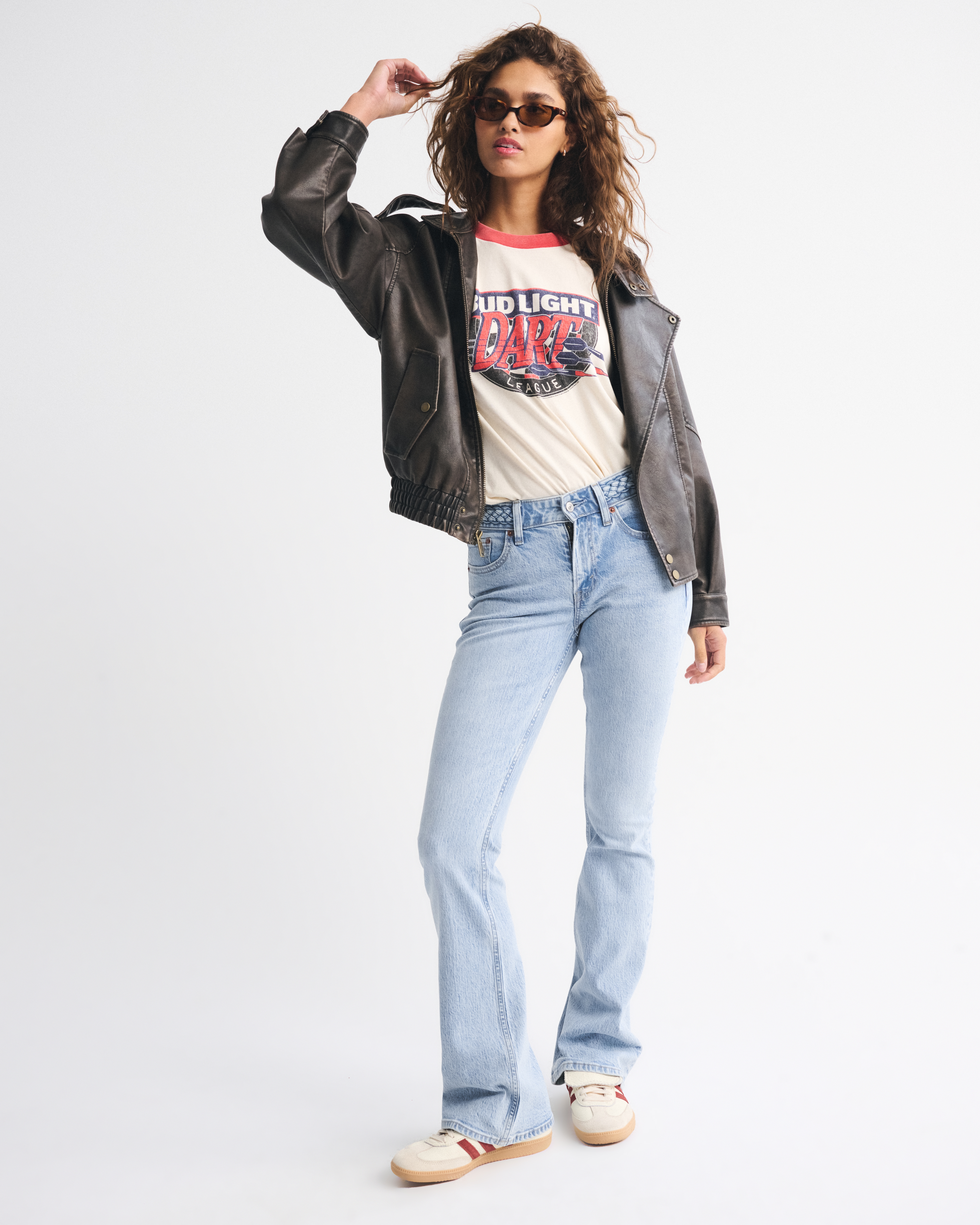 Abercrombie & Fitch Mid Rise Bootcut Braided Waistband Jean