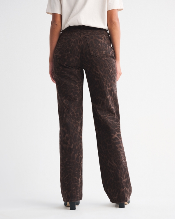 Curve Love High Rise 90s Relaxed Leopard Print Jean