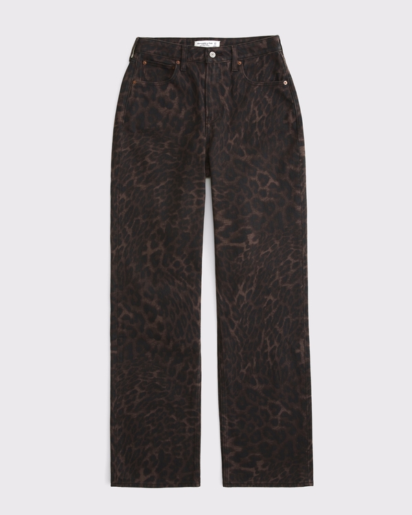 Curve Love High Rise 90s Relaxed Jean, Leopard view 1
