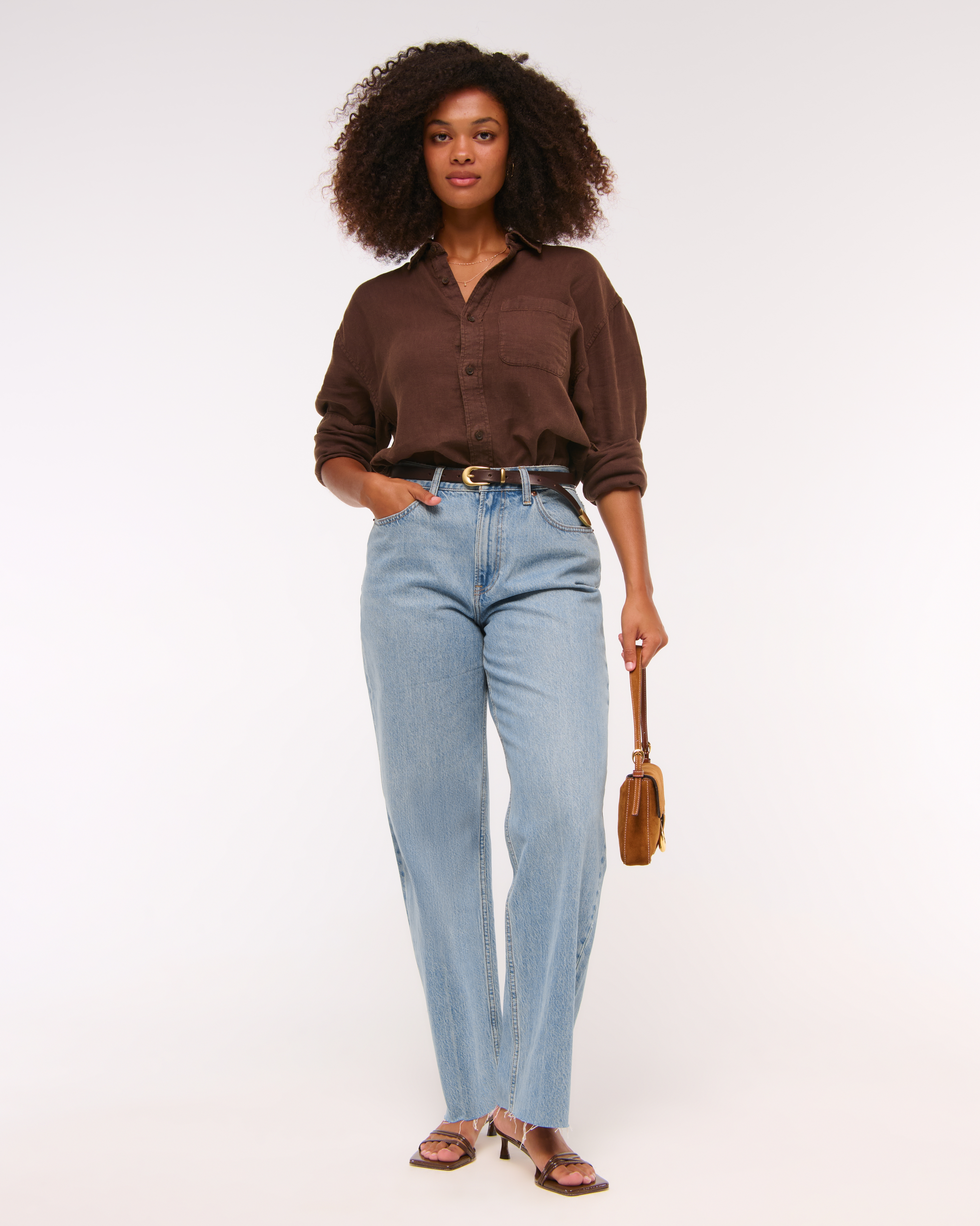 Abercrombie & Fitch Curve Love High Rise Loose Jean