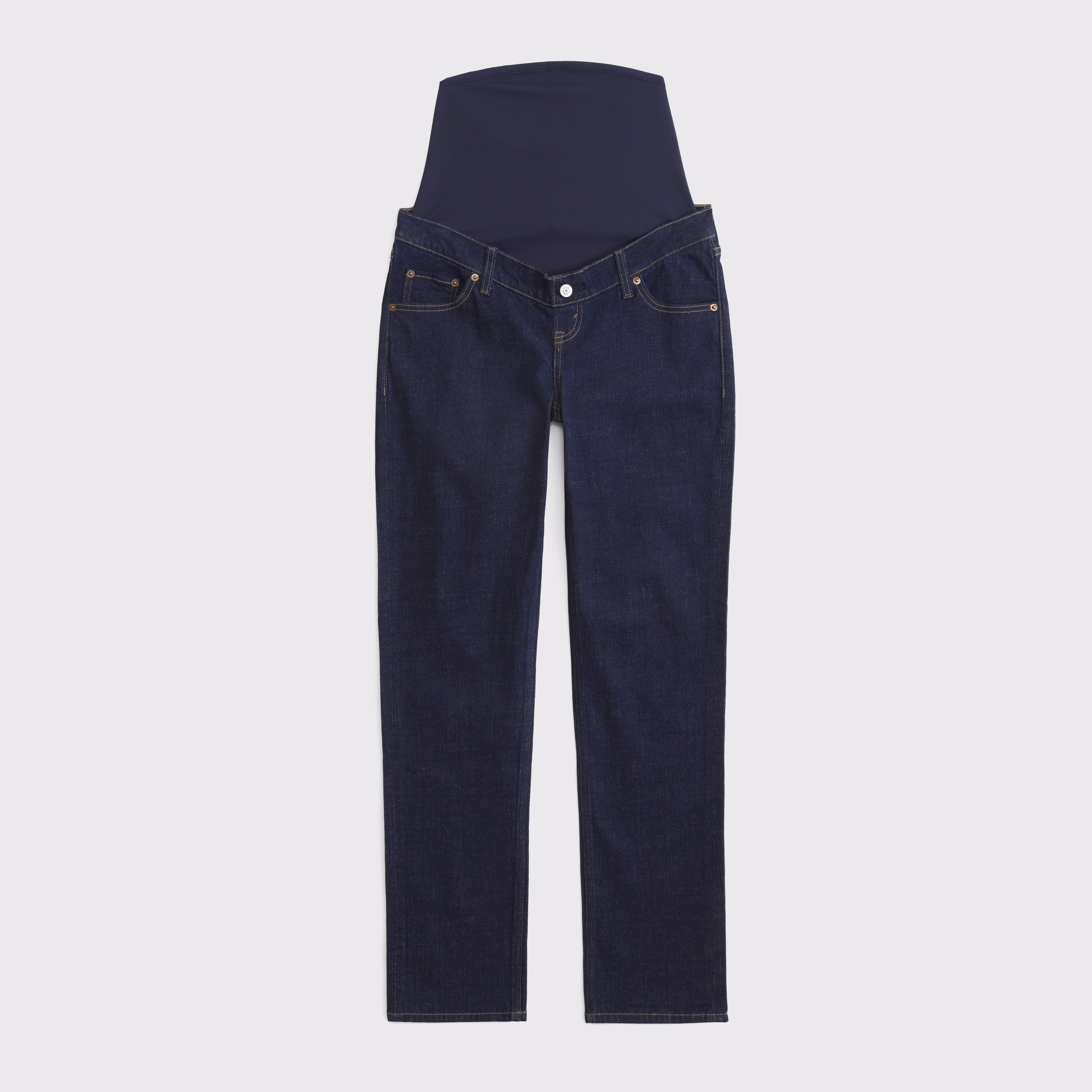 Abercrombie & Fitch Maternity 90s Straight Jean In Blue