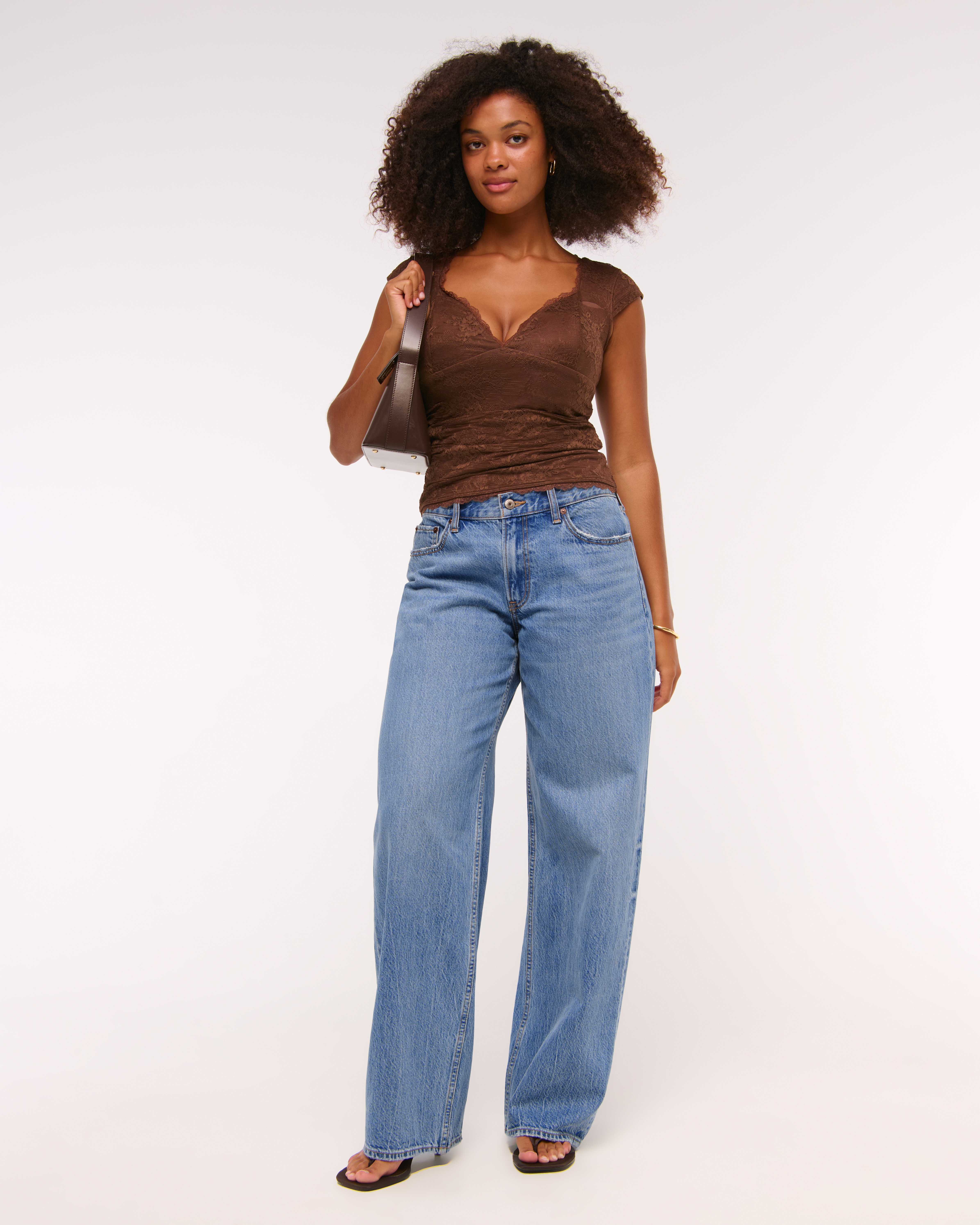 lovemay。 Women's Curve Love Mid Rise Slouchy Jean | Women's Bottoms