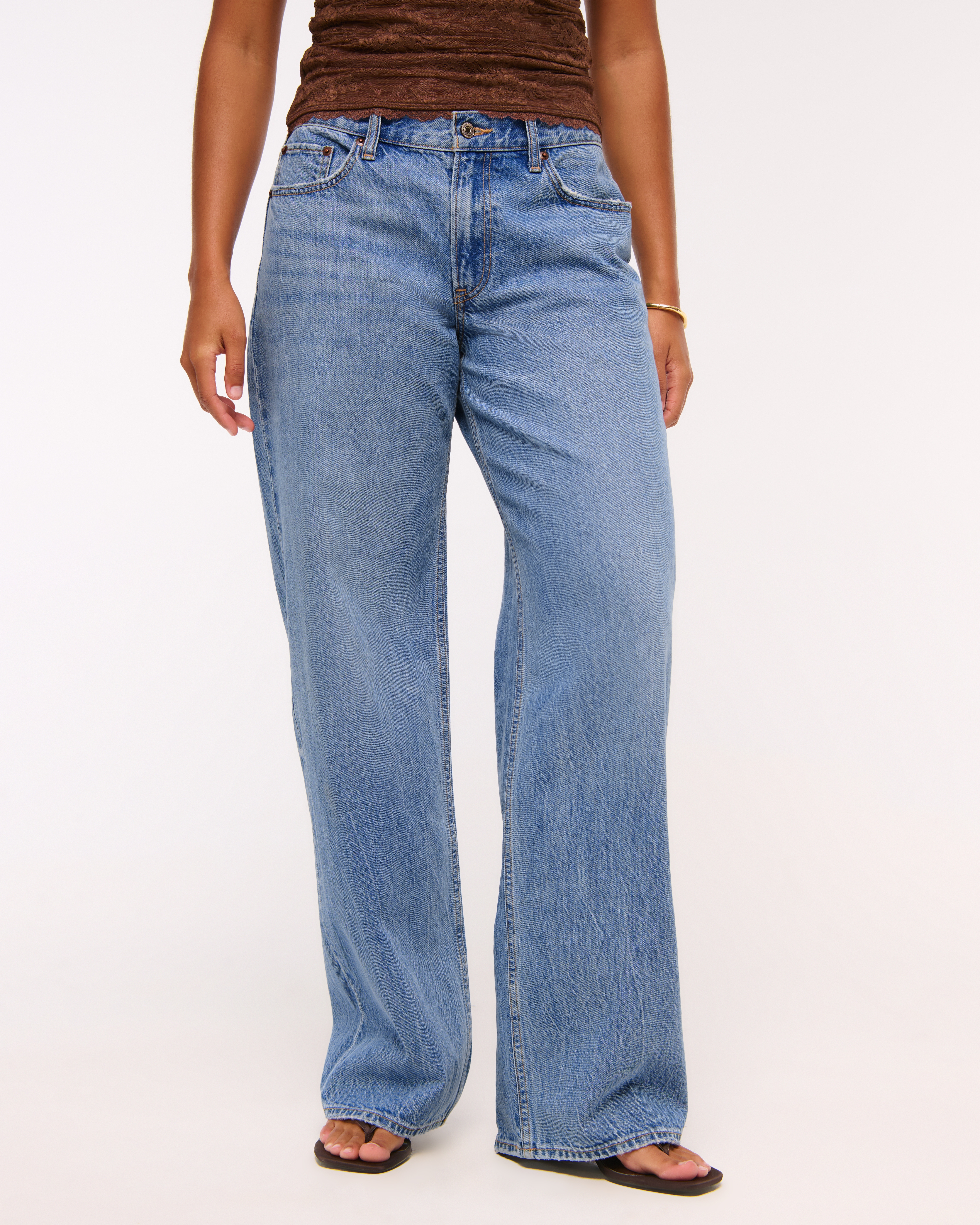 Abercrombie & Fitch Curve Love Low Rise Ultra Loose Jean