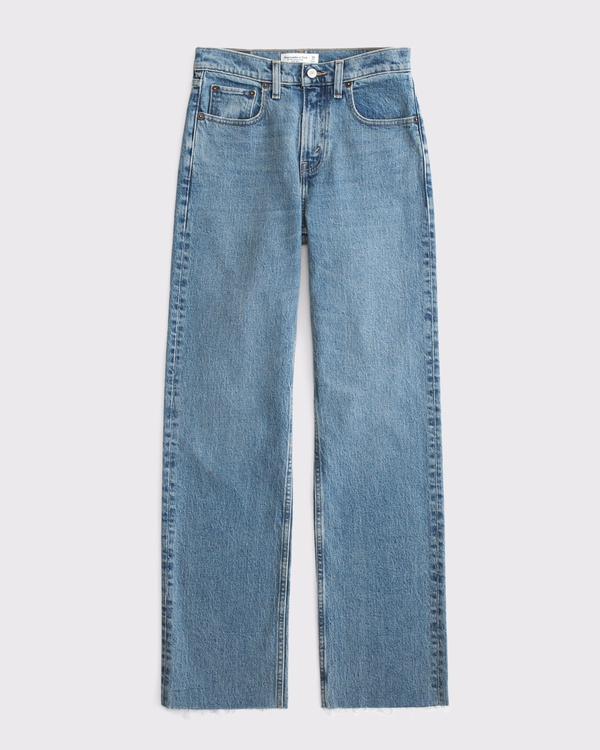 High Rise 90s Relaxed Jean, Medium Fray Hem view 1