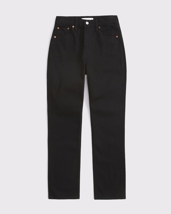 Curve Love Ultra High Rise Ankle Straight Jean, No Fade Black view 1