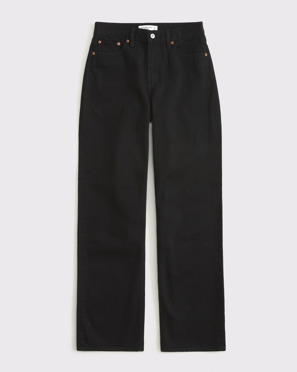 High Rise Loose Jean, No Fade Black view 1