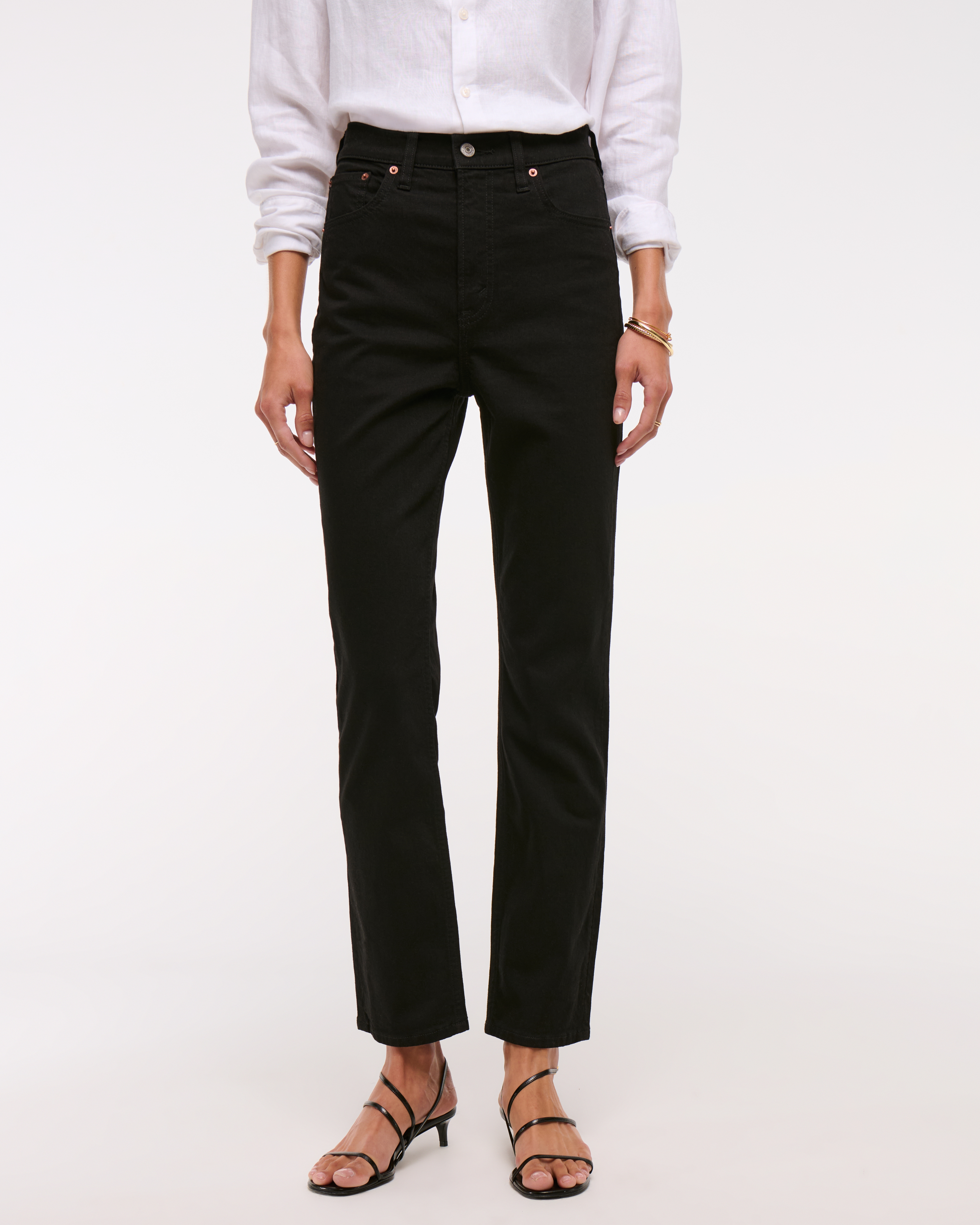 Abercrombie & Fitch Ultra High Rise Ankle Straight Jean