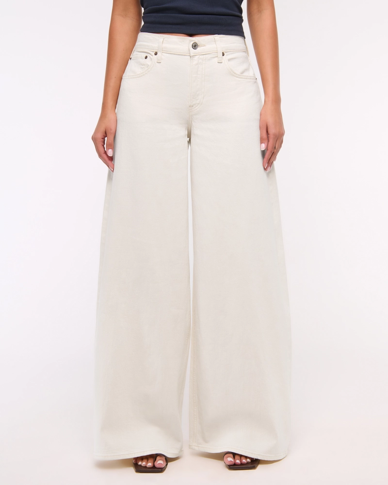 Mid Rise Ultra Wide Leg Jean