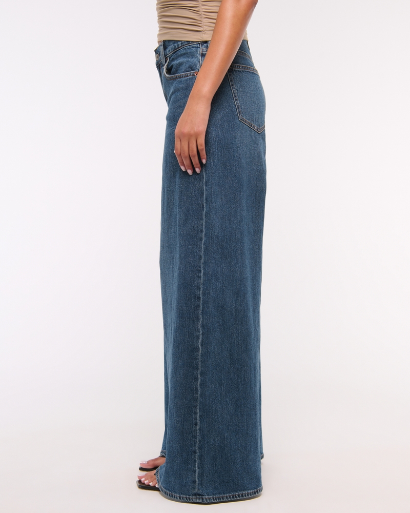 Mid Rise Ultra Wide Leg Jean