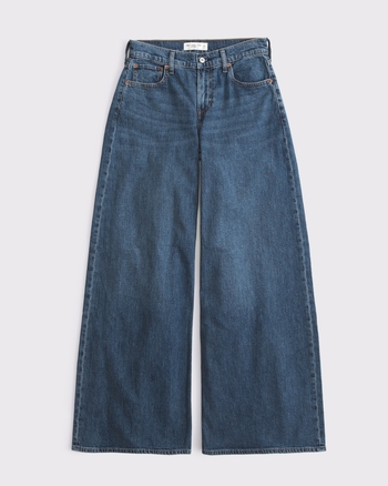 【MODERNIF】Pibeu Linen Semi Wide Banding Denim Pants Women's Linen-Blend Ultra Wide Leg Jean | Women's Bottoms