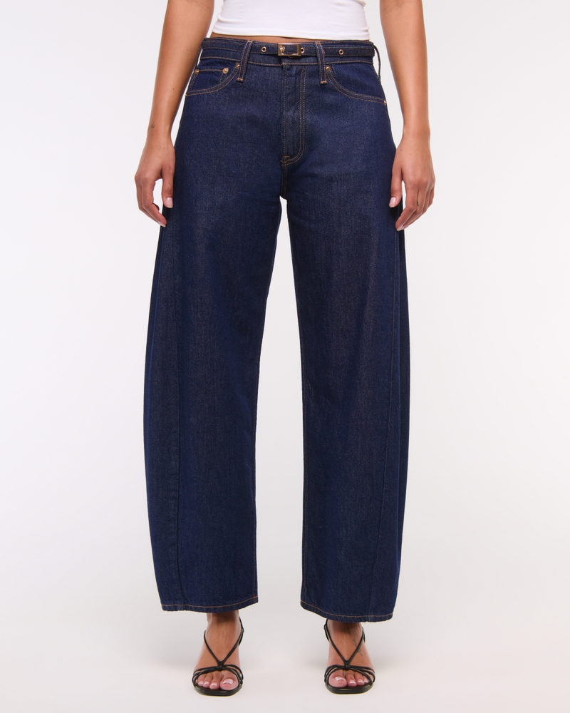 Mid Rise Barrel Jean