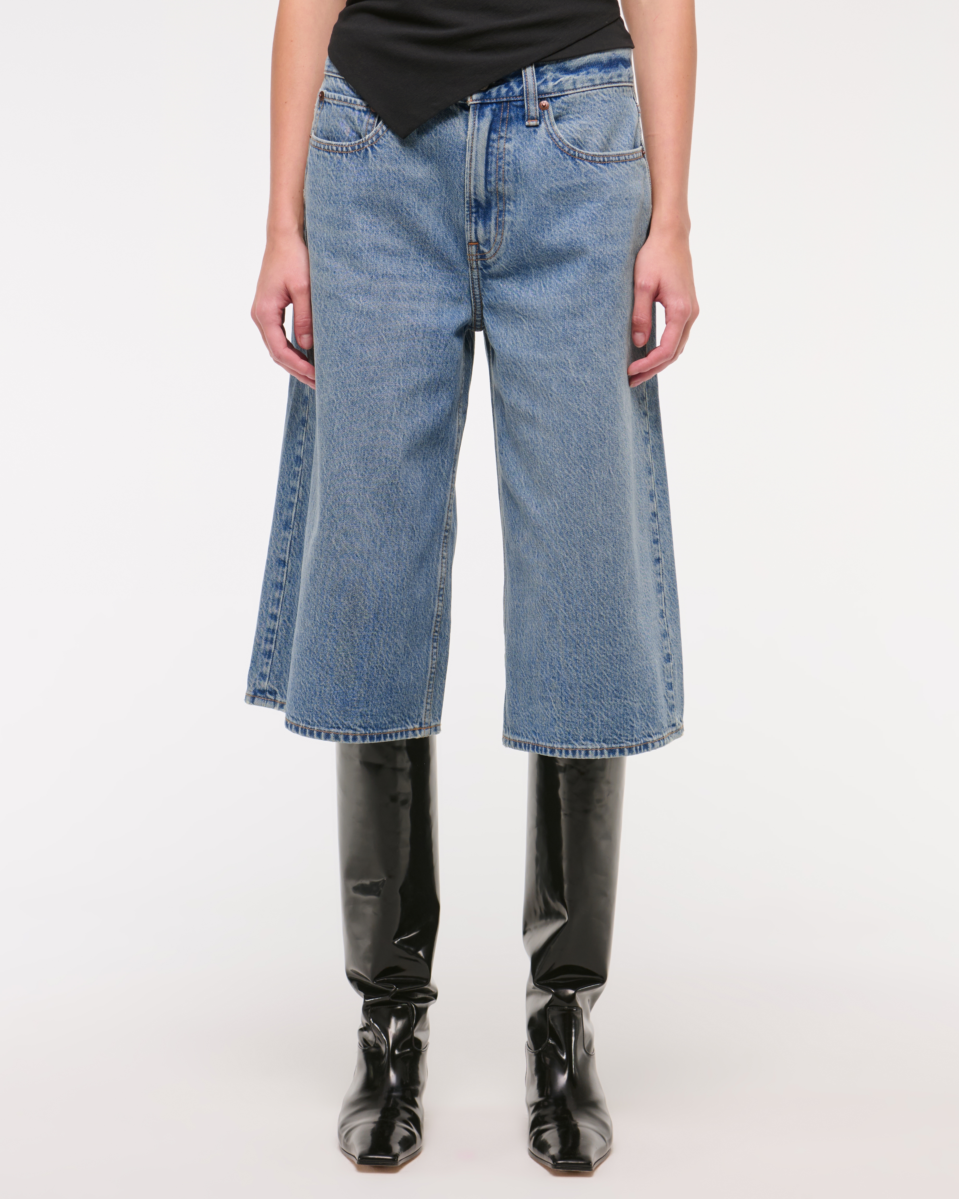 Women's Mid Rise Culotte Jean | Women's Clearance