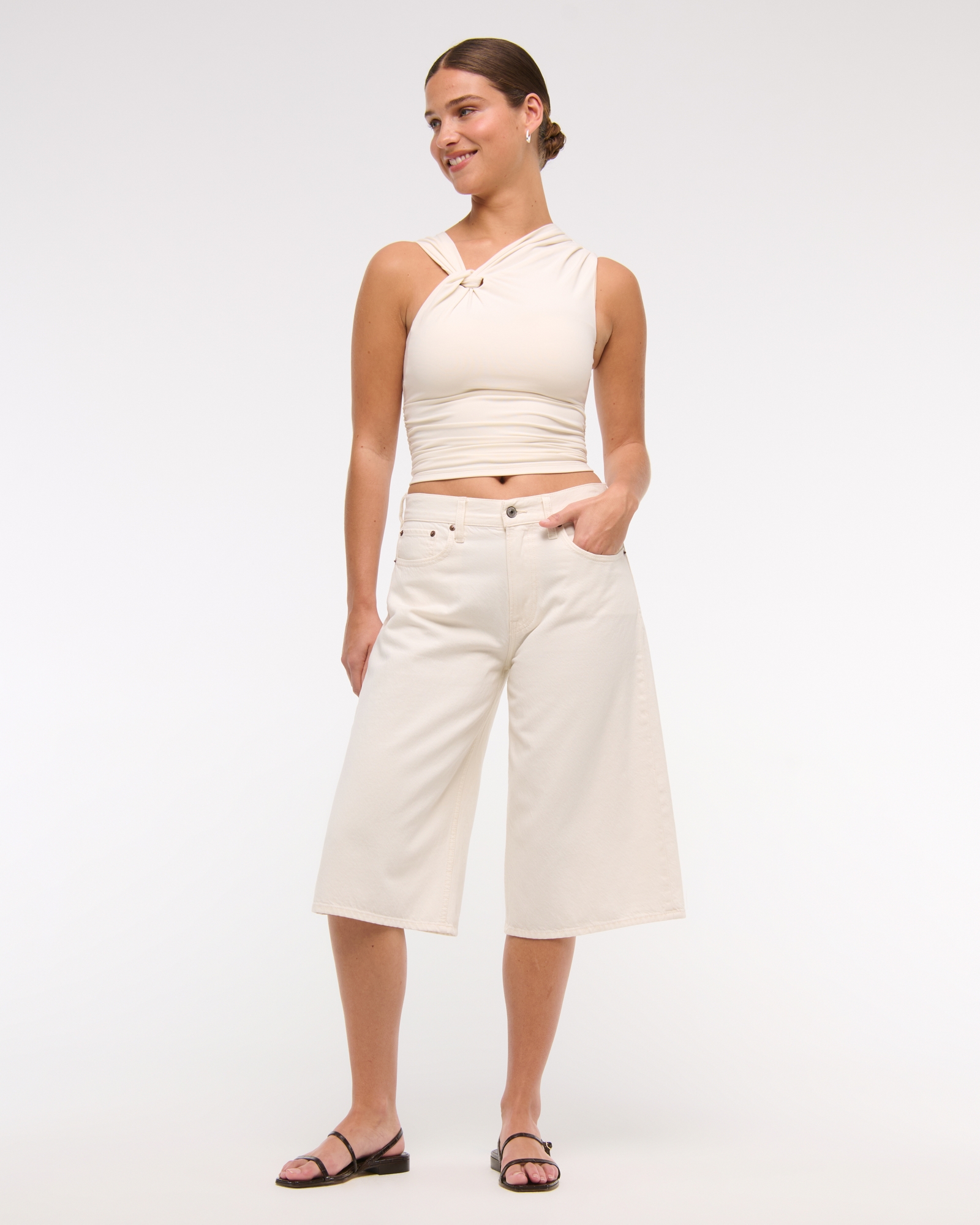 Curve Love Mid Rise Culotte Jean