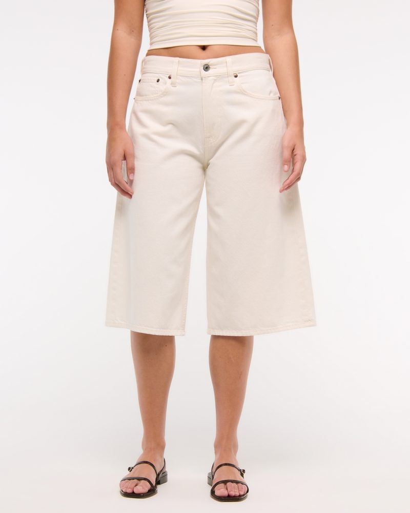 Curve Love Mid Rise Cropped Culotte Jean