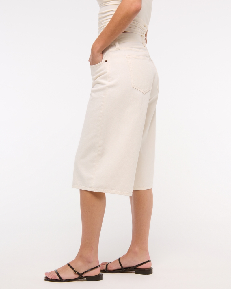 Curve Love Mid Rise Cropped Culotte Jean