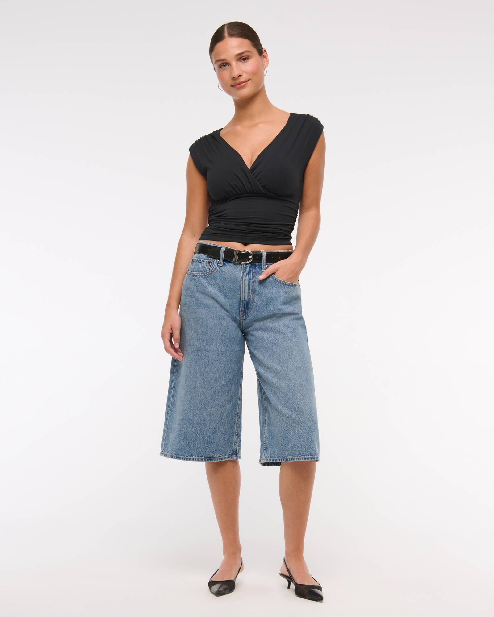 Curve Love Mid Rise Culotte Jean