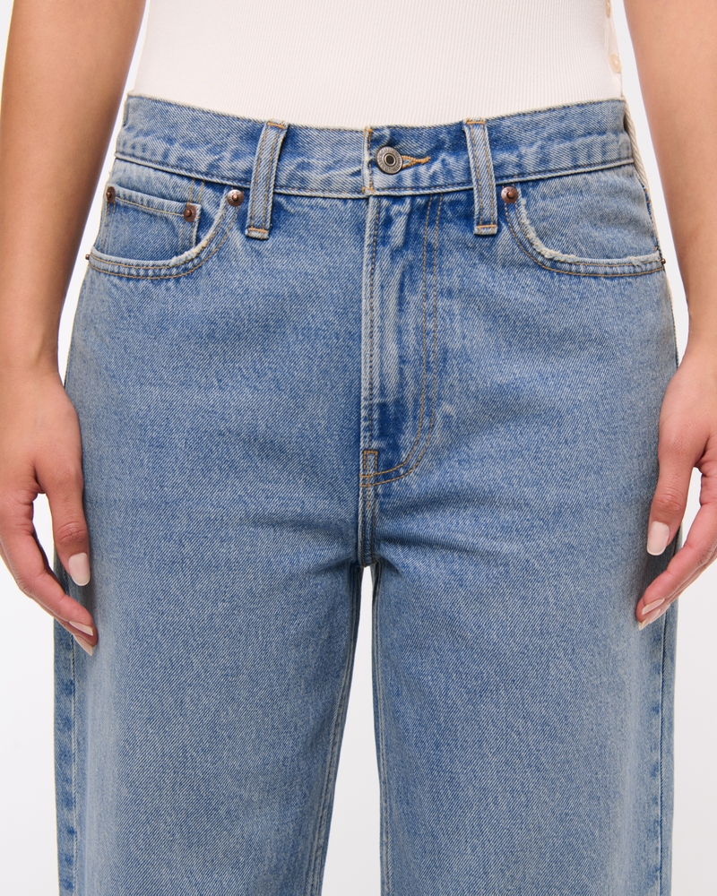 Mid Rise Cropped Slouchy Jean