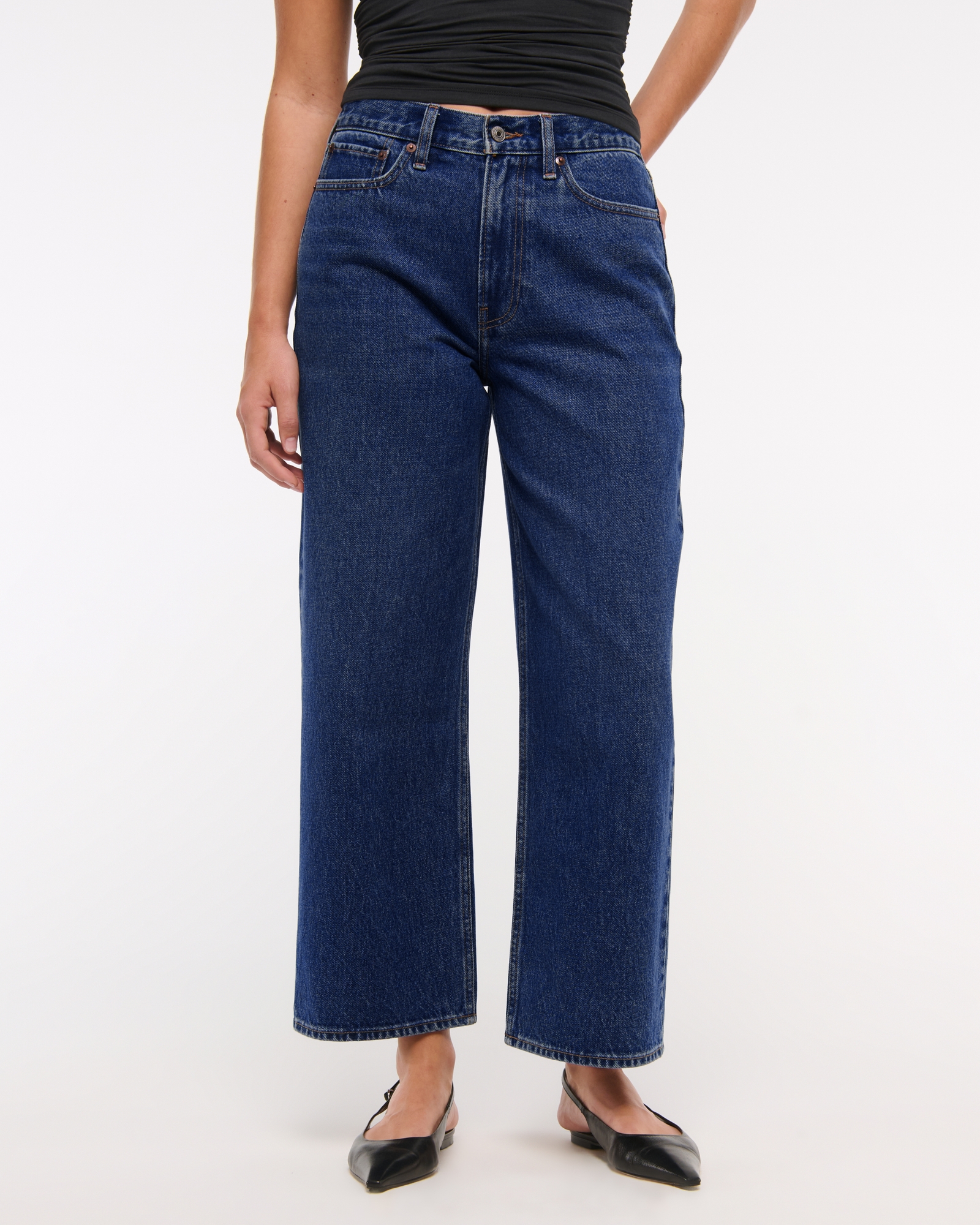 Curve Love Mid Rise Cropped Slouchy Jean