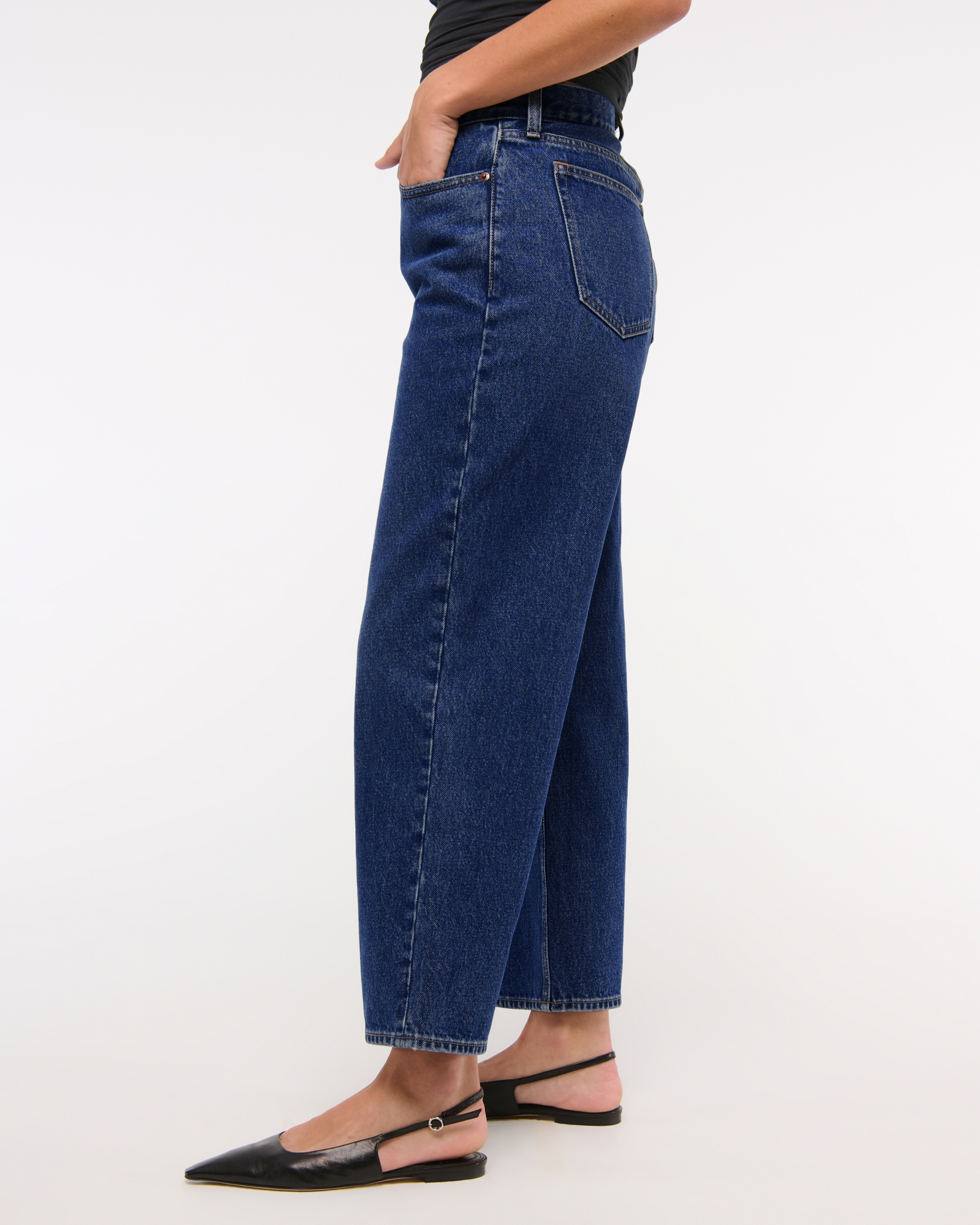 Curve Love Mid Rise Cropped Slouchy Jean