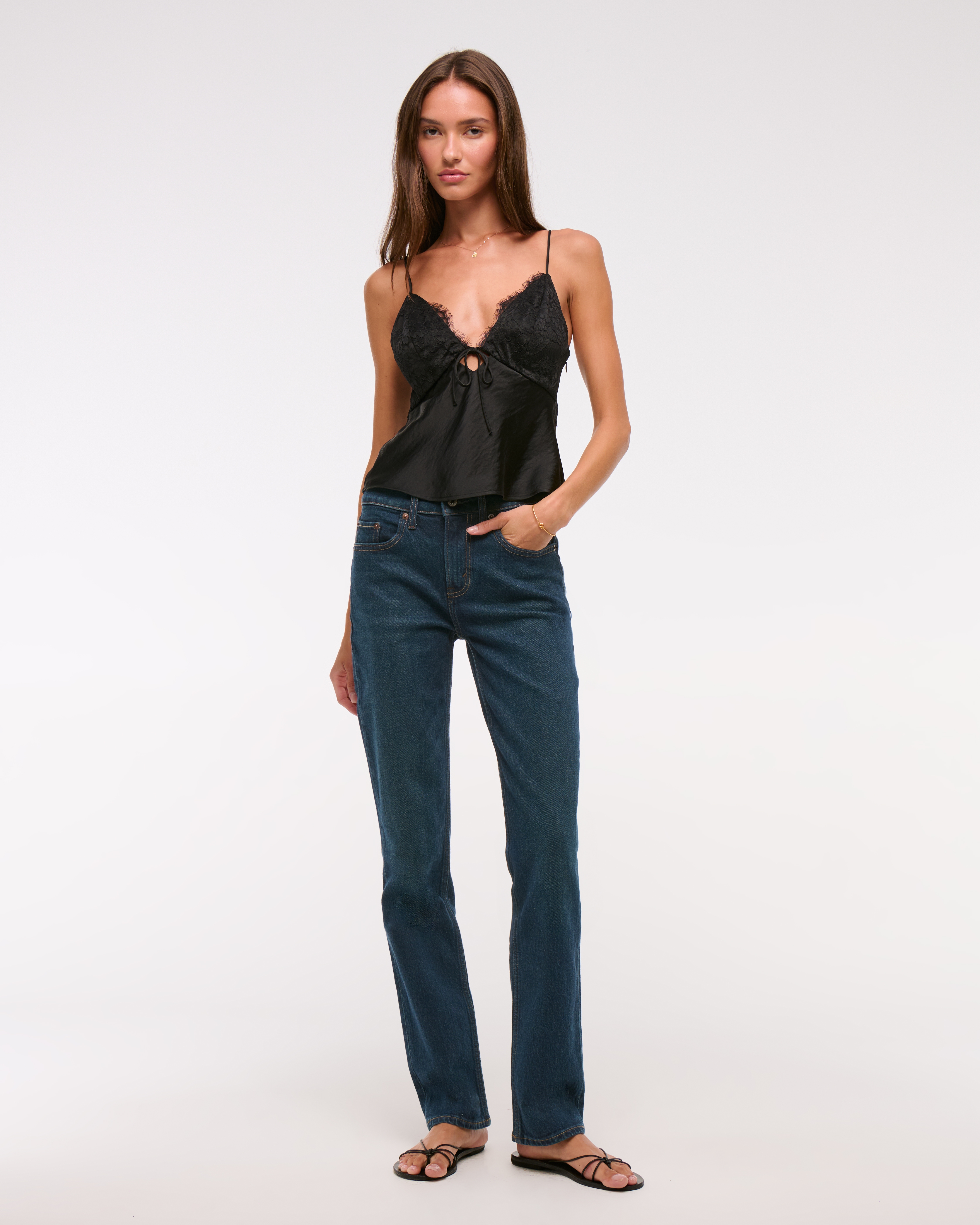 Abercrombie & Fitch Mid Rise 90s Straight Jean