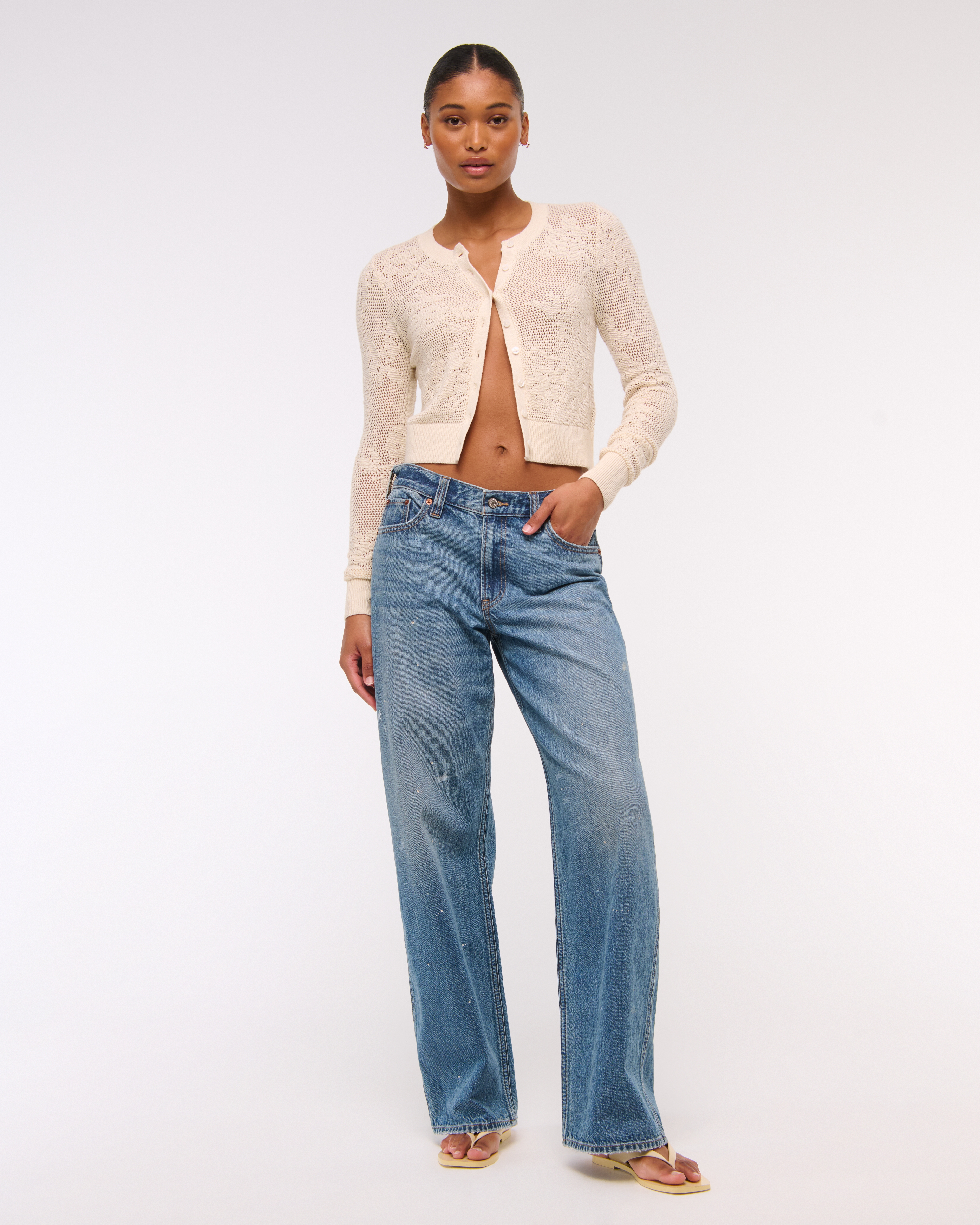 Abercrombie & Fitch Curve Love Low Rise Ultra Loose Jean