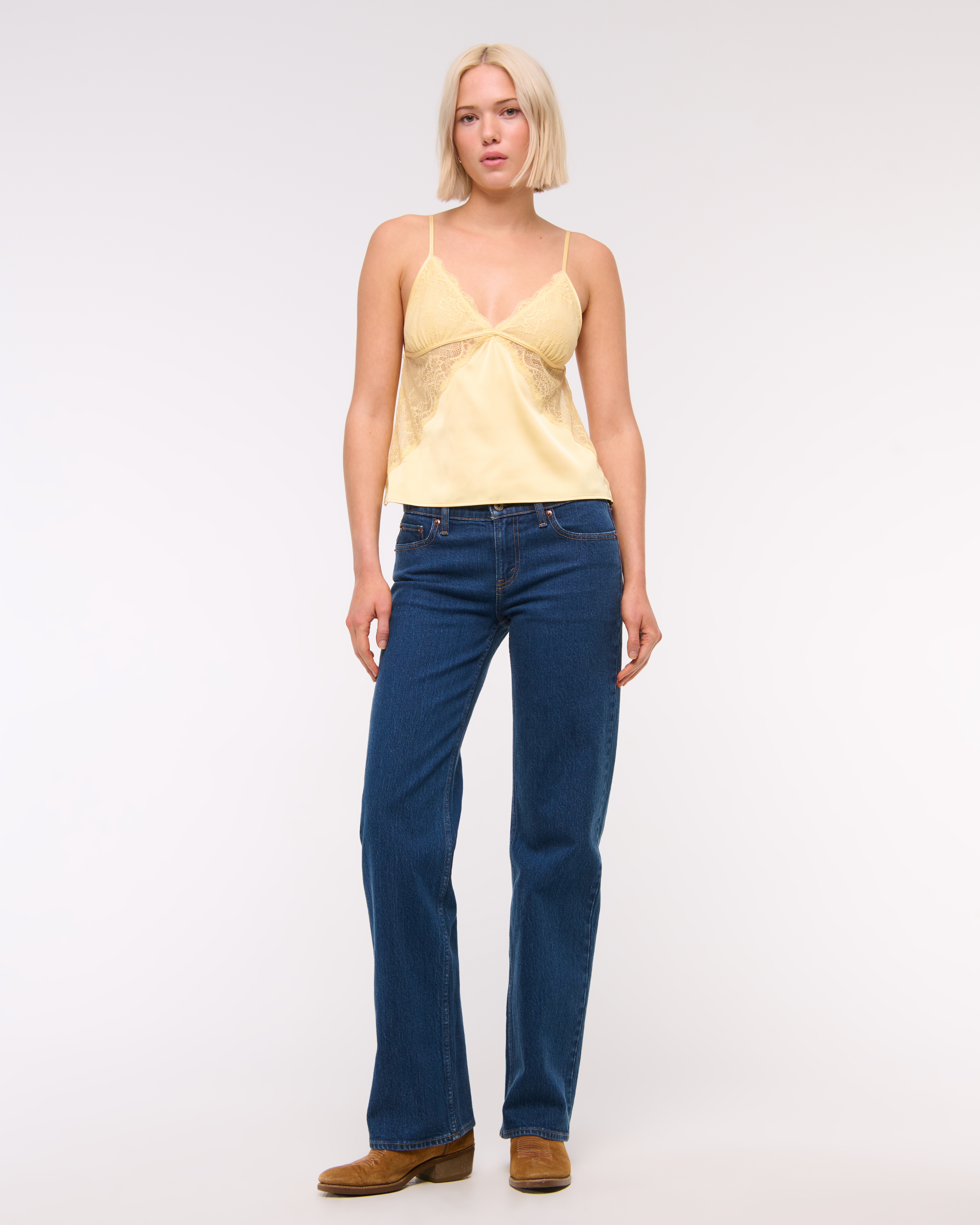Abercrombie & Fitch Low Rise 90s Relaxed Jean In Metallic