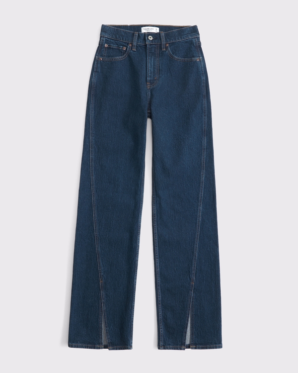 Curve Love High Rise 90s Relaxed Jean, Dark Twisted Vent Hem view 1