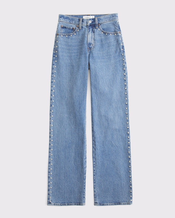High Rise 90s Relaxed Jean, Medium Studded view 1